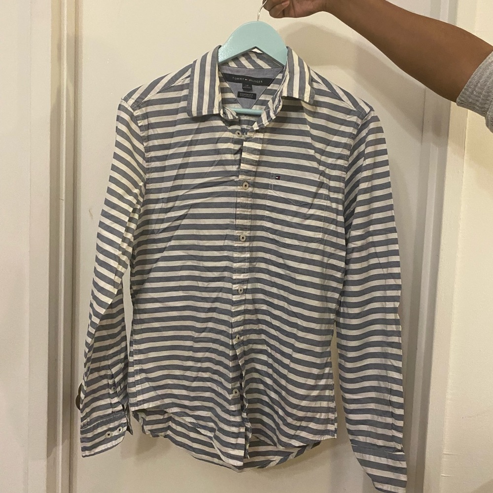 Tommy Hilfiger Long Sleeved Striped Button Down S